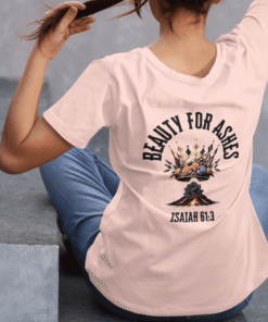 Back view 'Beauty for Ashes' t-shirt