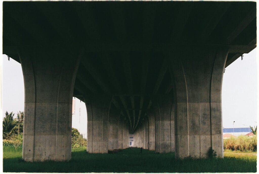 underneath a bridge in c n th vietnam
