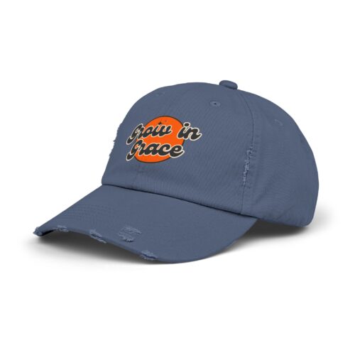 Alternative view of Grow in Grace Unisex Distressed Cap