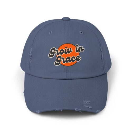 Grow in Grace Unisex Distressed Cap